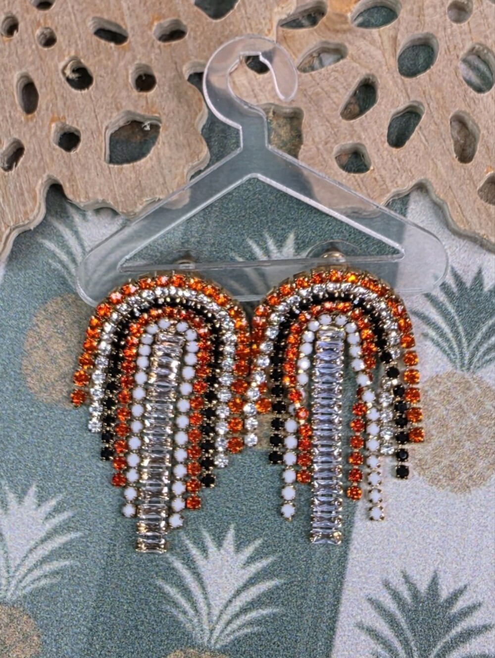 Feed Me Gems Crystal Fringe Drop Earrings